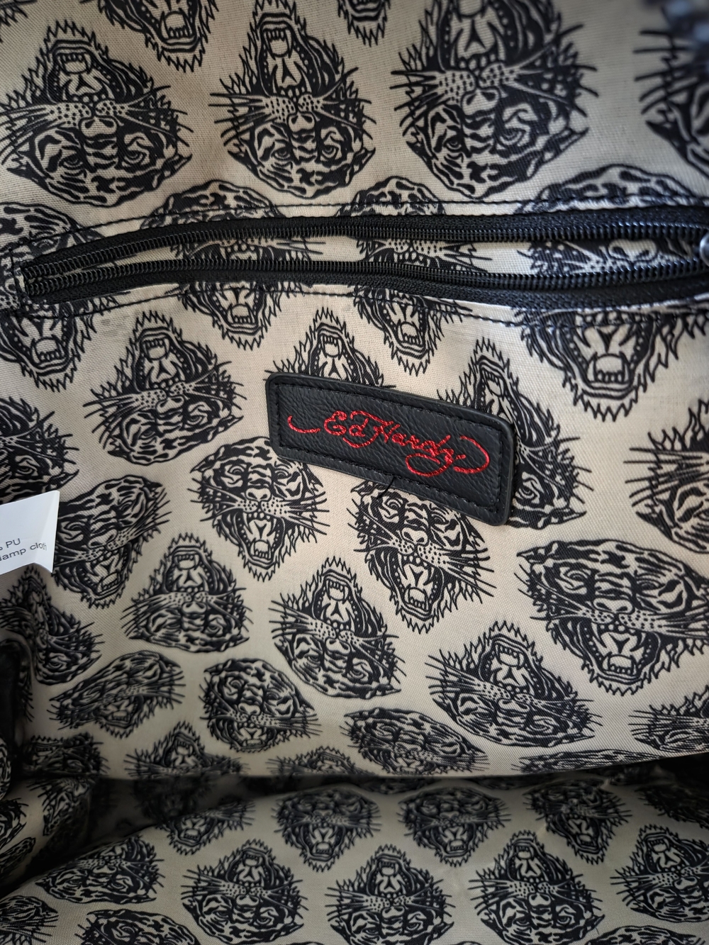Ed Hardy Pink Tattoo-Print Skull & Floral Backpack - Picture 6 of 7